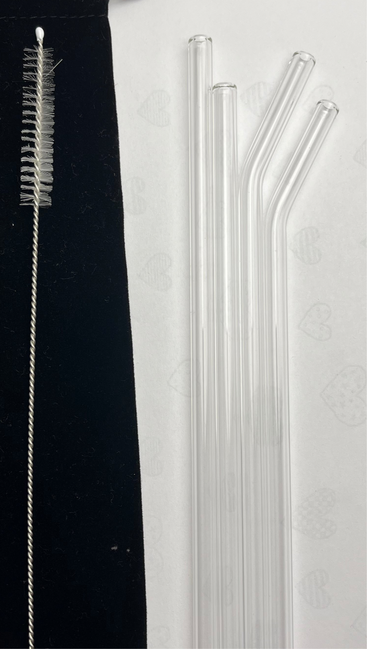 Glass Set, cleaning brush, linen bag