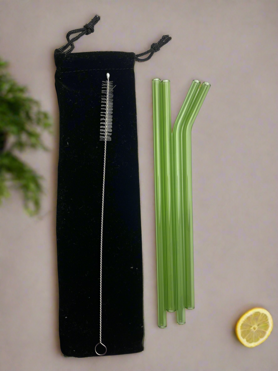 Glass Set, cleaning brush, linen bag