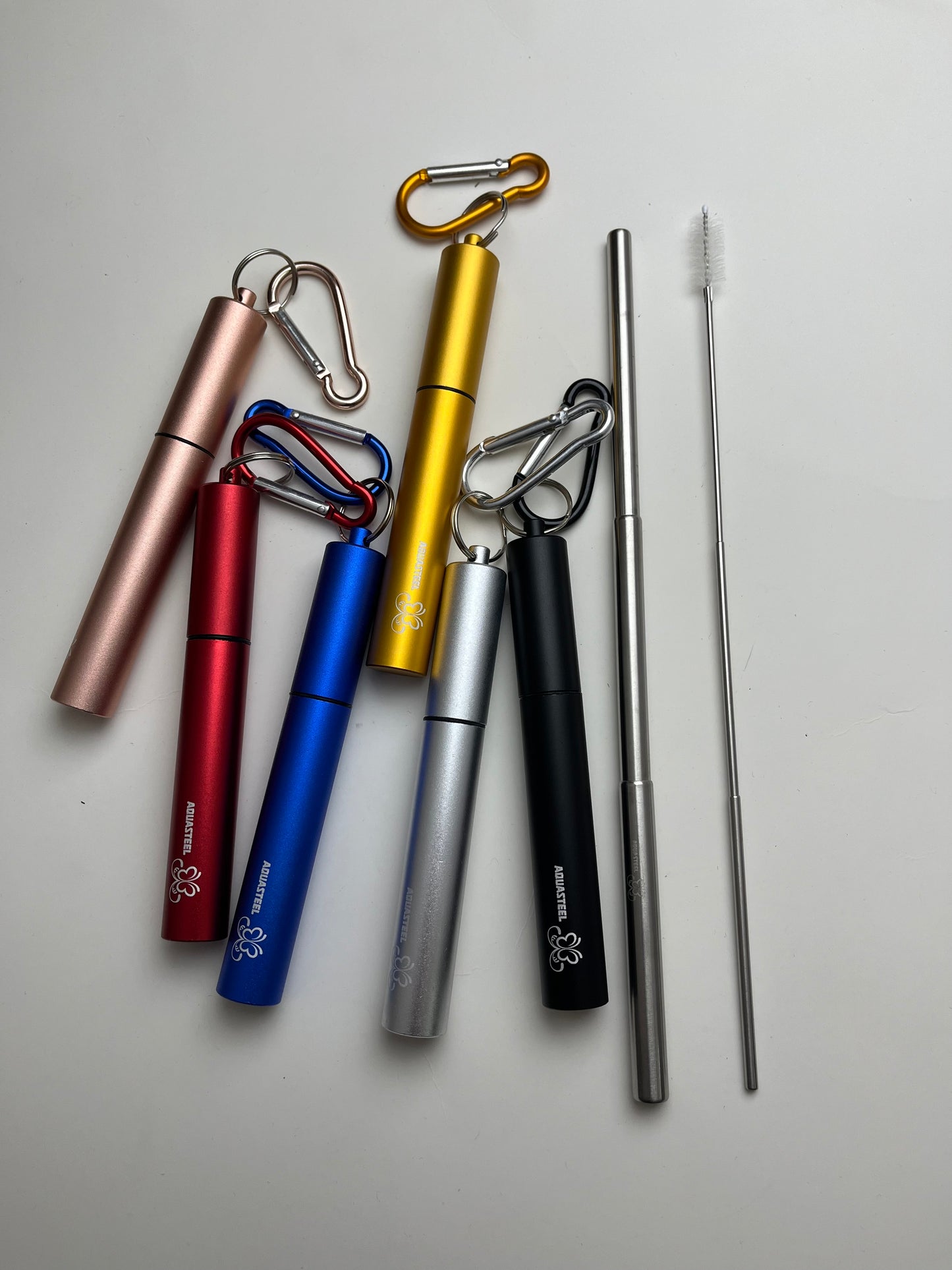 Pocket size telescopic straw with linen bag