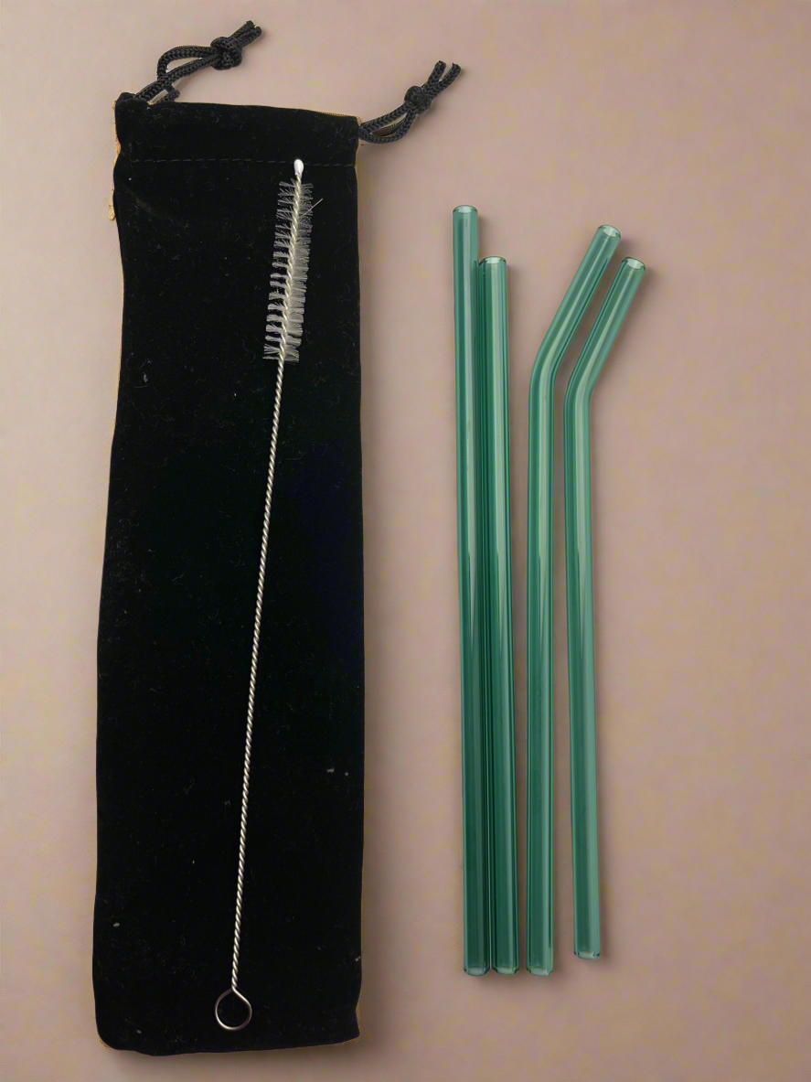 Glass Set, cleaning brush, linen bag