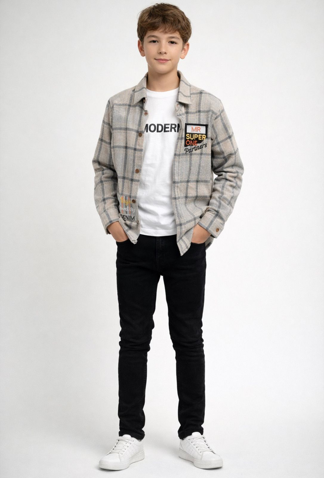 Boys Modern Checkered 3-Piece Set