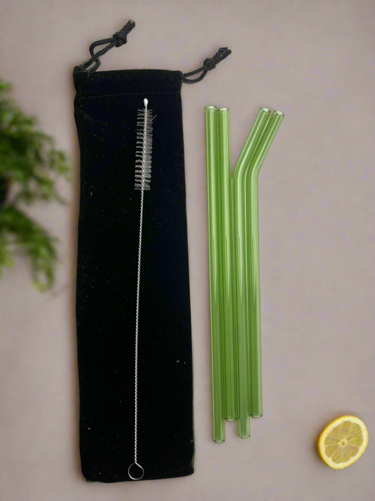 Glass Set, cleaning brush, linen bag