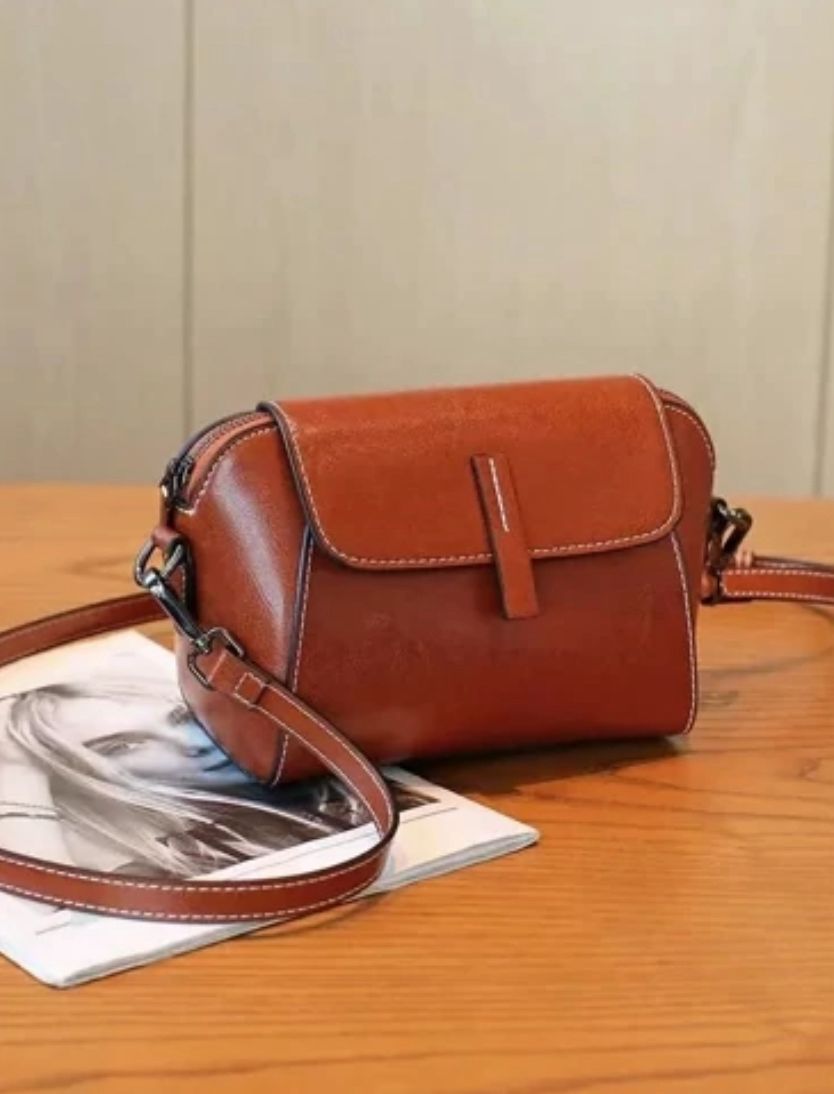 Compact Crossbody Bag – Brown