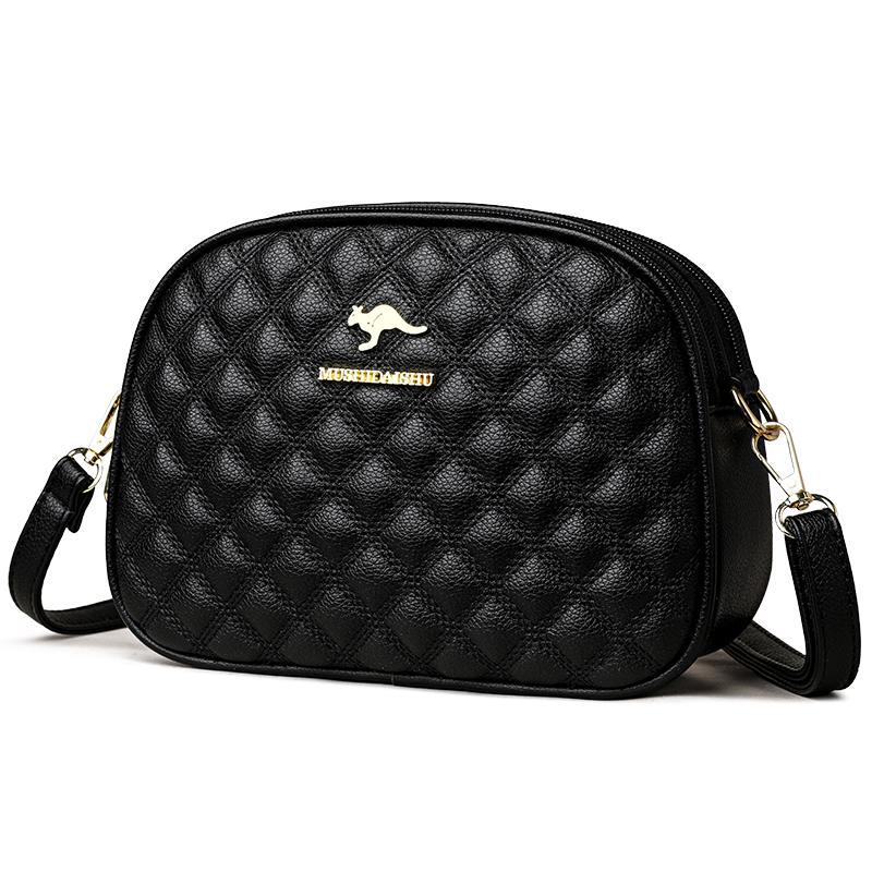 Quilted Black Leather Handbag