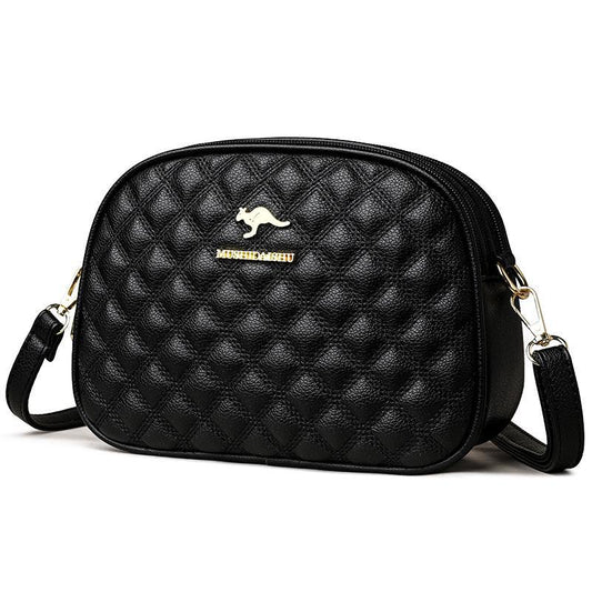 Quilted Black Leather Handbag