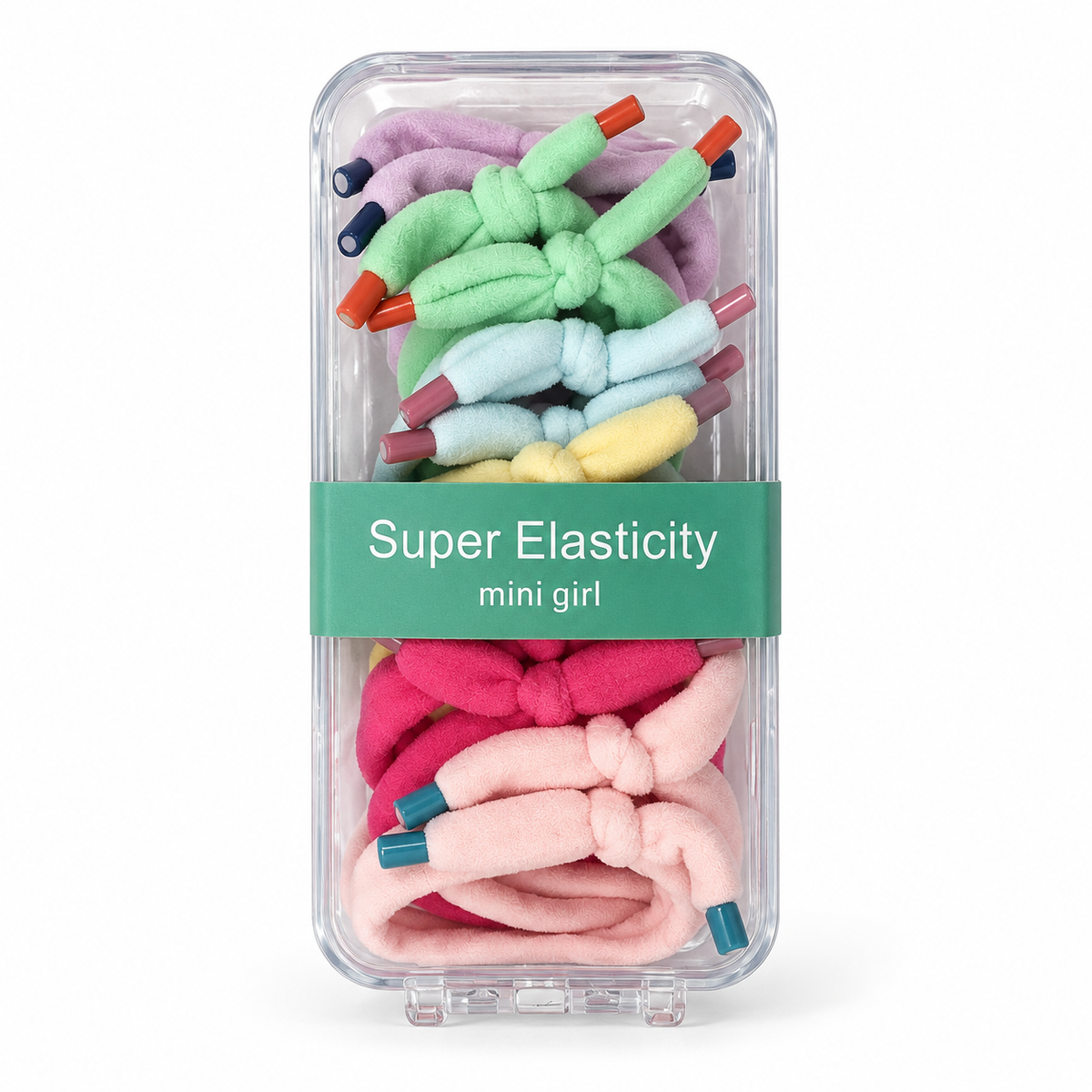 Baby & Girls’ Soft Fabric Hair Elastics with Storage Case