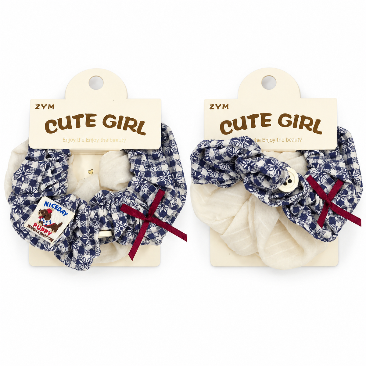 Girls’ 2-Piece Fabric Bow Headband Set