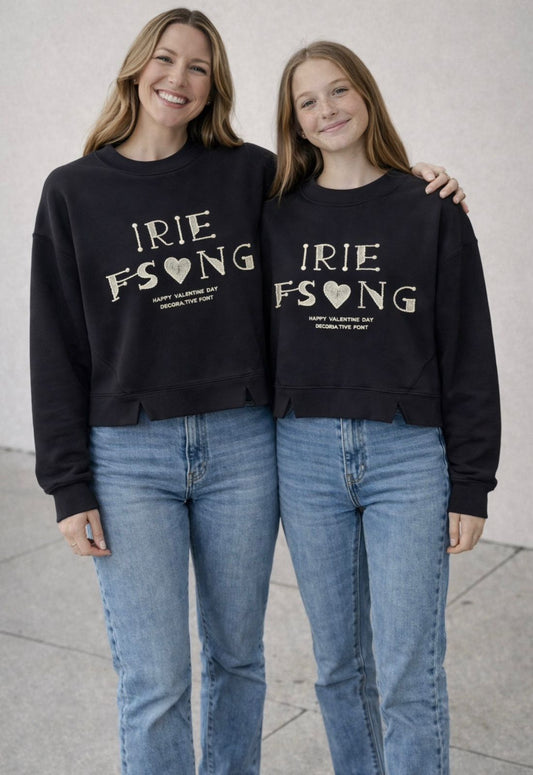 Sweetheart Script Cotton Sweatshirt