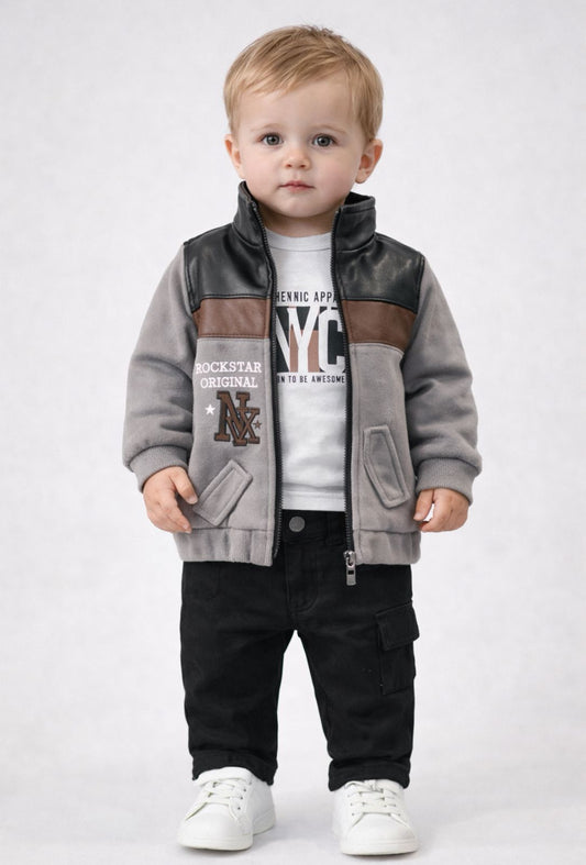 NYC Rockstar 3-Piece Baby Set