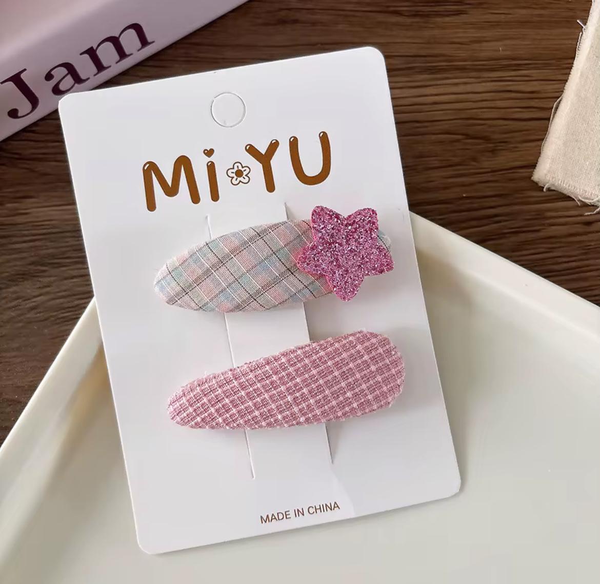 Girls’ 2-Piece Hair Clip Set – Pastel Bows & Floral Styles
