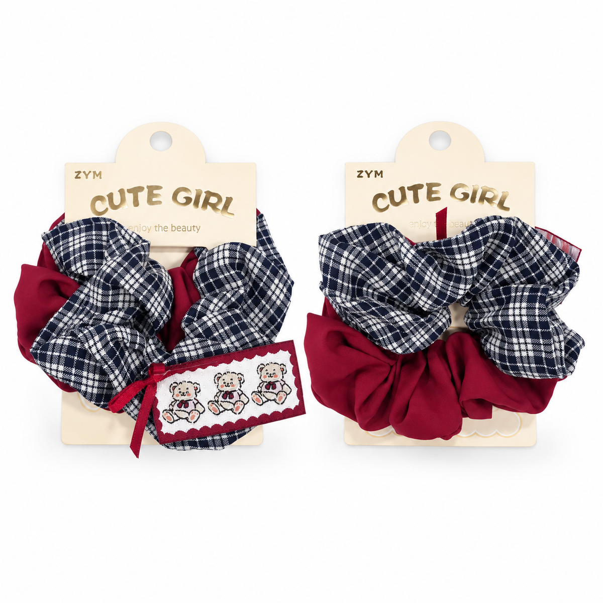 Girls’ 2-Piece Fabric Bow Headband Set