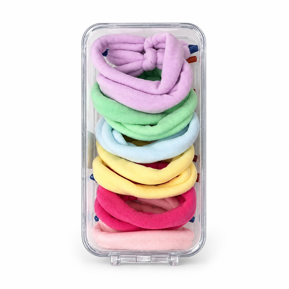 Baby & Girls’ Soft Fabric Hair Elastics with Storage Case