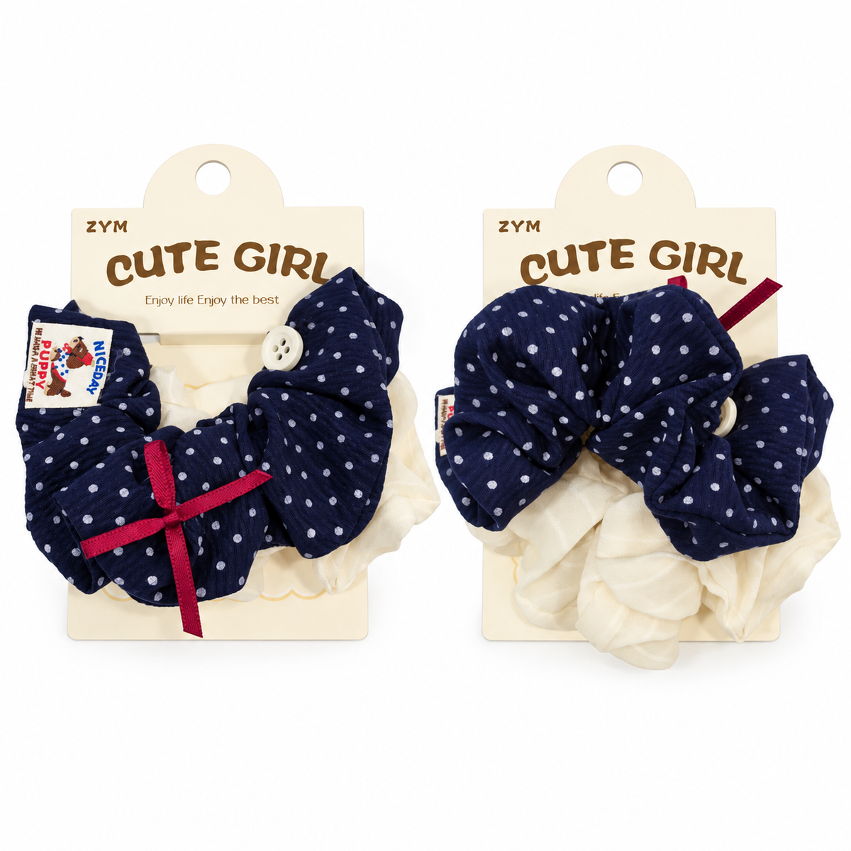 Girls’ 2-Piece Fabric Bow Headband Set