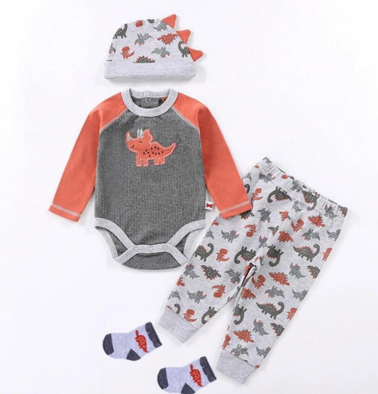 Dino Adventure 4-Piece Baby Set 🦖