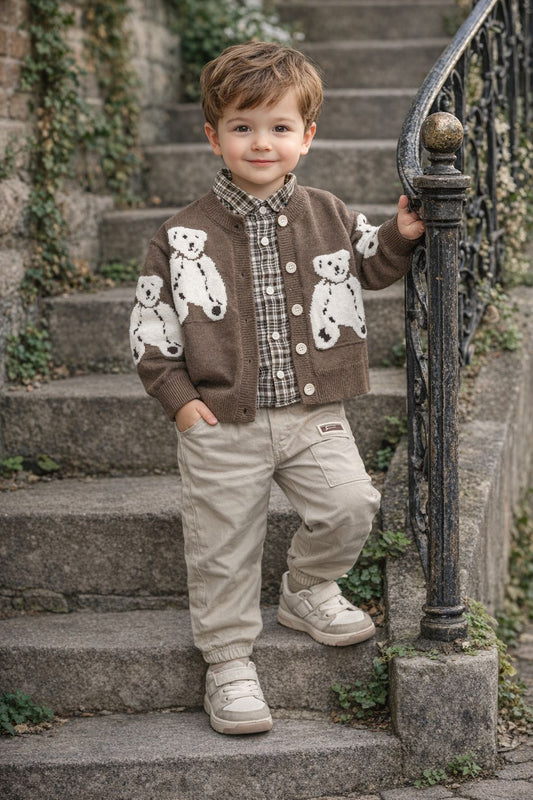 Cozy Teddy Cardigan Set