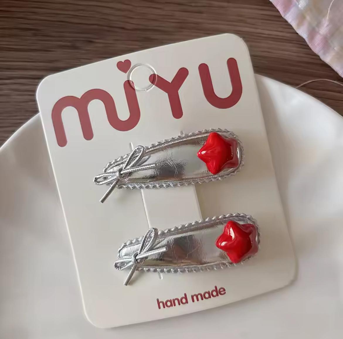 Kids’ Heart & Star Hair Clips – 2-Piece Set