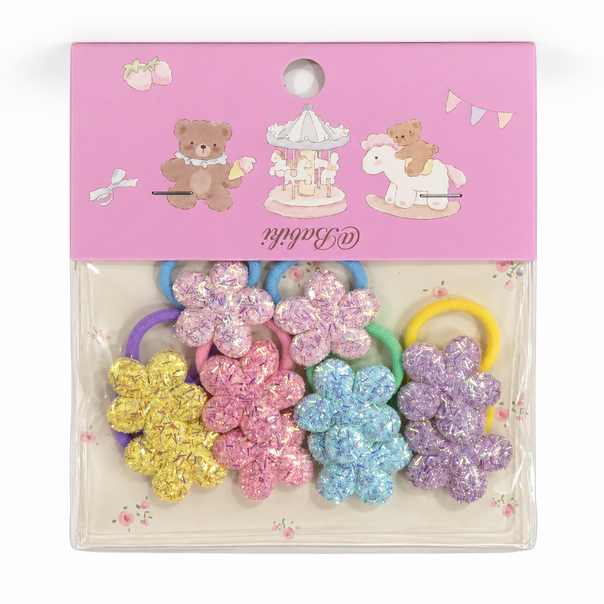 Baby & Toddler Pastel Glitter Hair Ties & Clips – Individual Packs or Matching Bundle