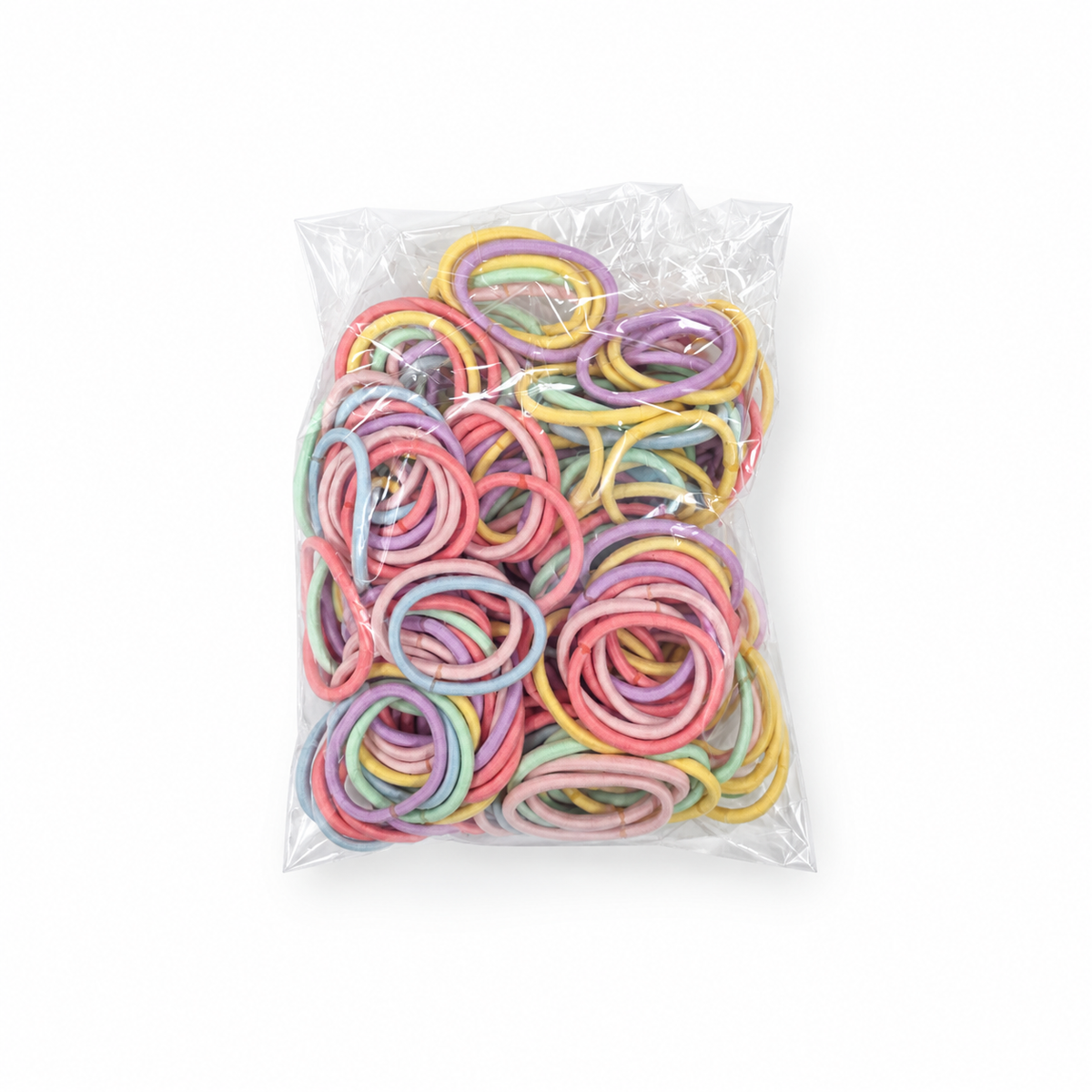 Girls’ Soft Mini Hair Elastics – Textured & Plain Colour Sets
