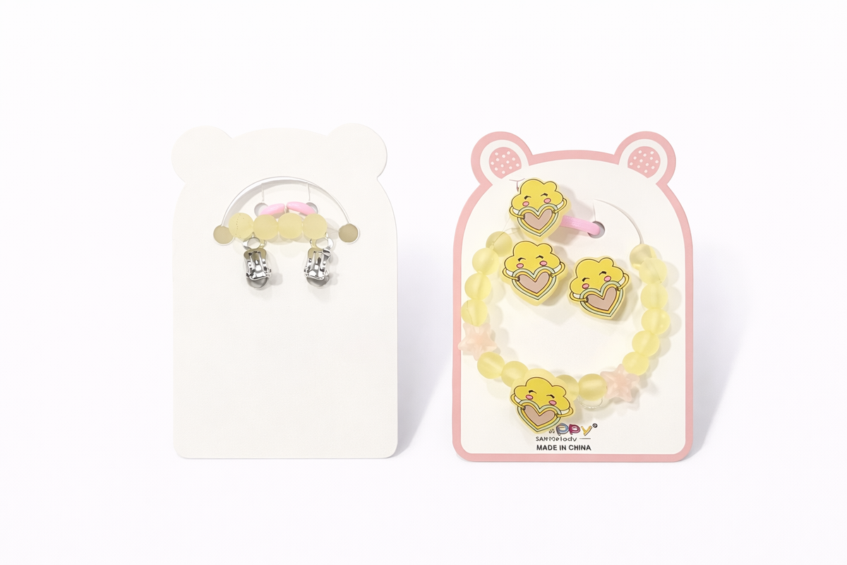 Kids’ Bracelet, Ring & Clip-On Earrings Set