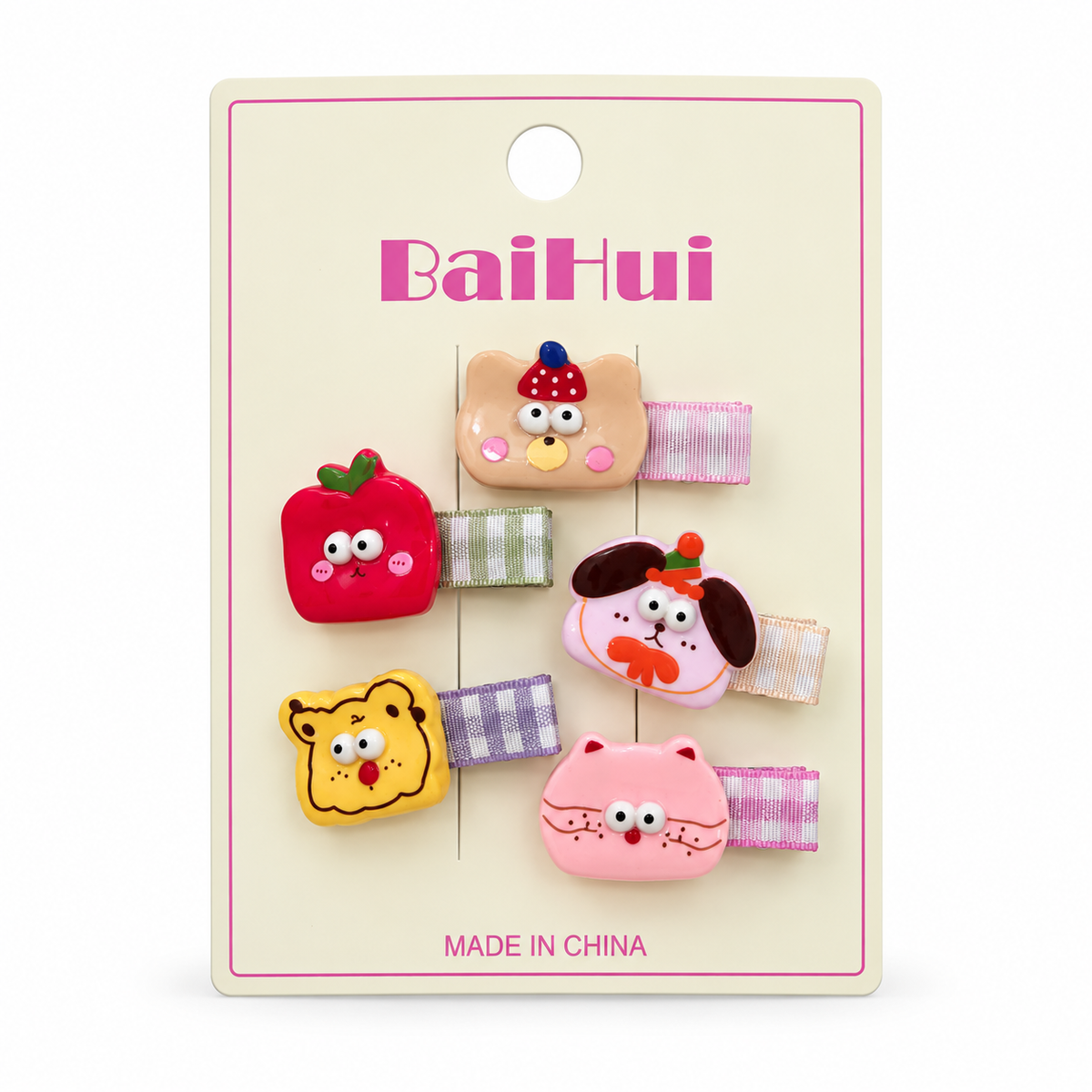 Girls’ 5-Piece Funny Friends Hair Clip Set