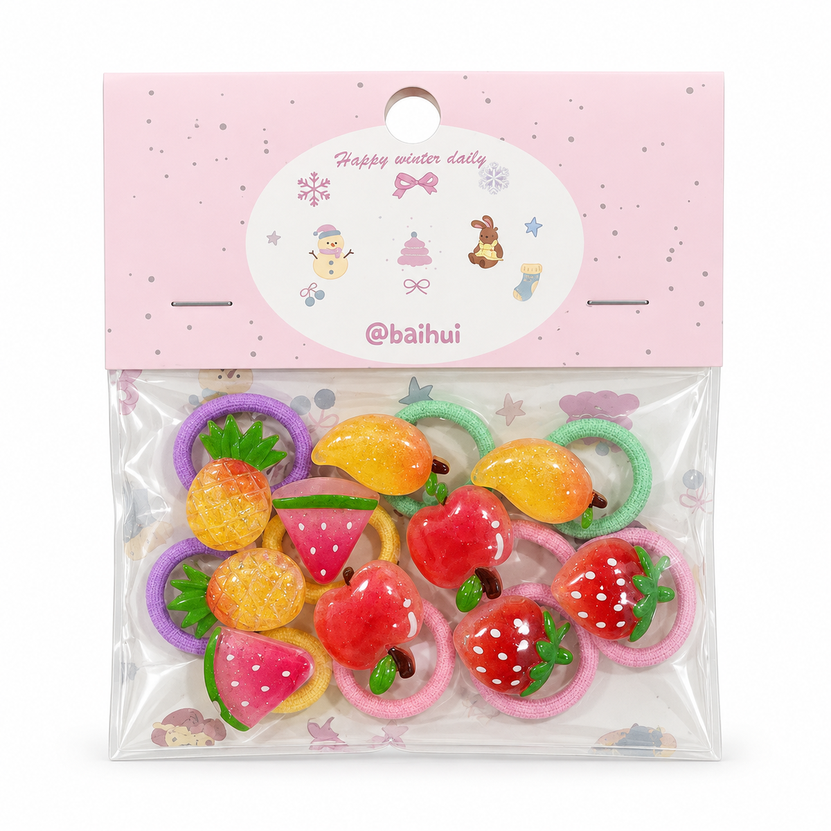 Baby Girls’ Decorative Hair Ties – 10-Piece Set