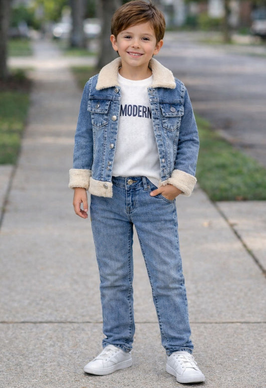 Modern Kids Denim Jacket Set