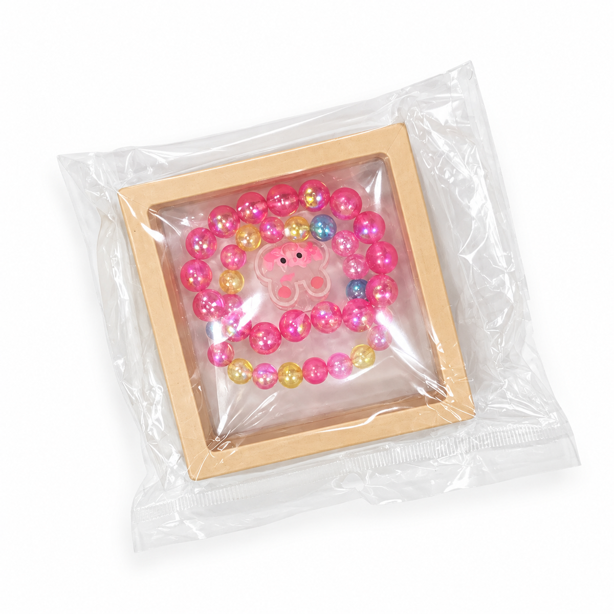 Kids’ Beaded Bracelet Gift Set – Character & Pearl Styles