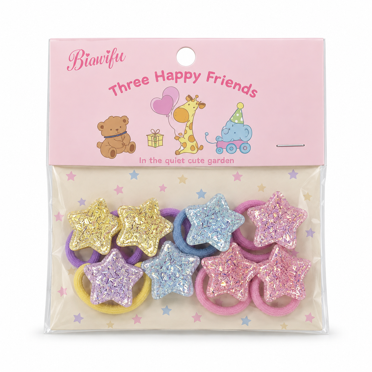 Baby & Toddler Pastel Glitter Hair Ties & Clips – Individual Packs or Matching Bundle