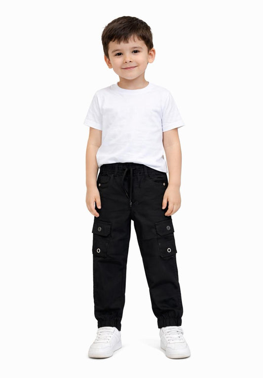 Black Cargo Jogger Pants (Toddler Boy)