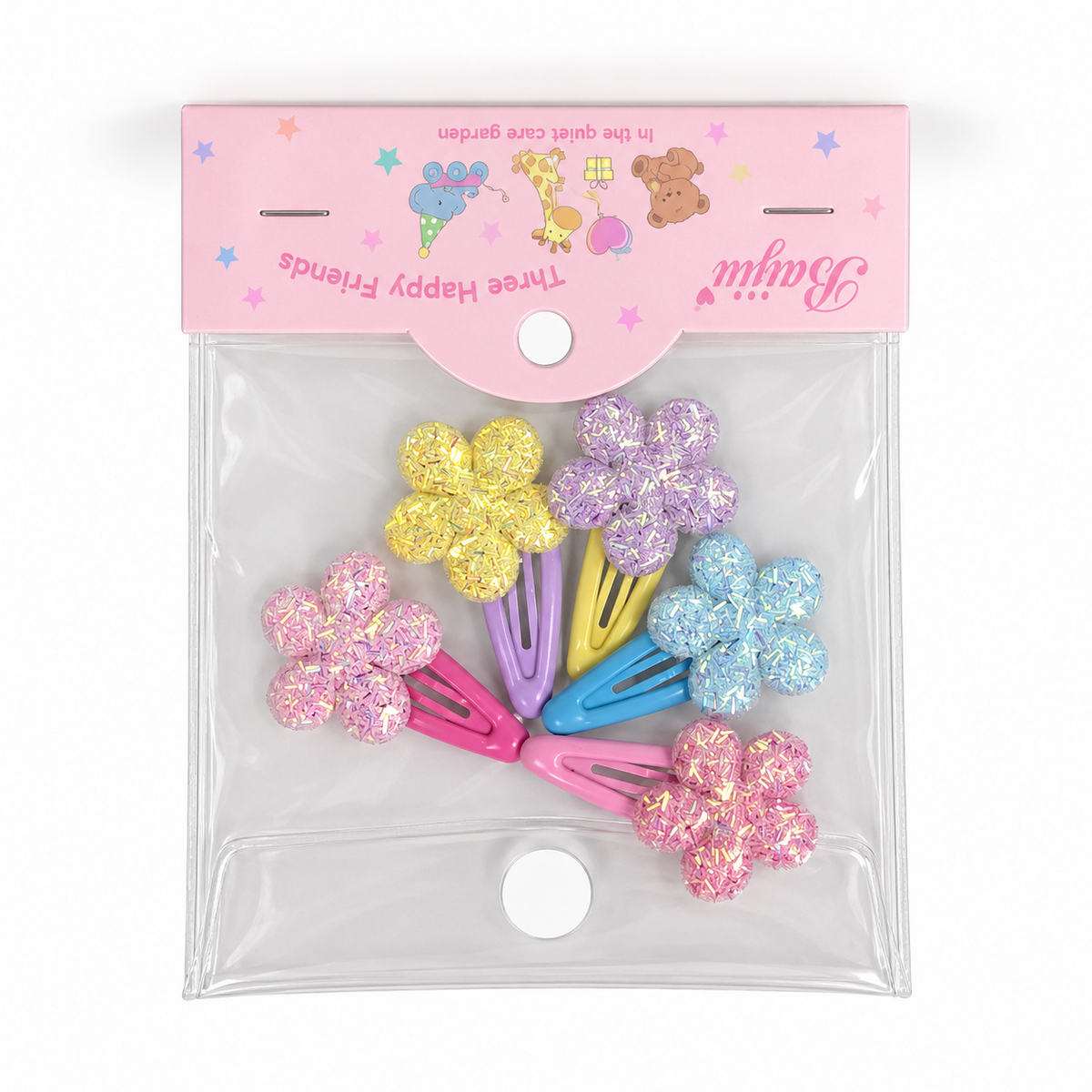 Baby & Toddler Pastel Glitter Hair Ties & Clips – Individual Packs or Matching Bundle