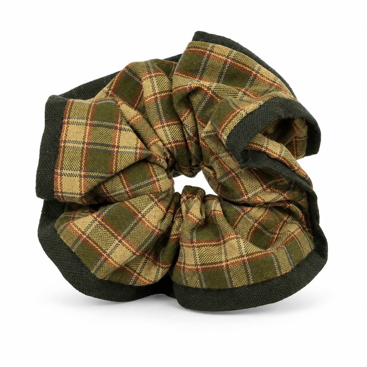 Girls’ Oversized Plaid Scrunchie Hair Band