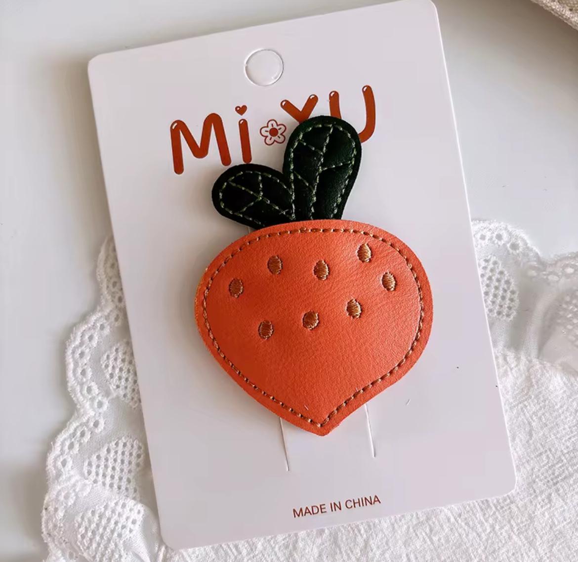 Cute Padded Hair Clip – Fruit & Character Collection