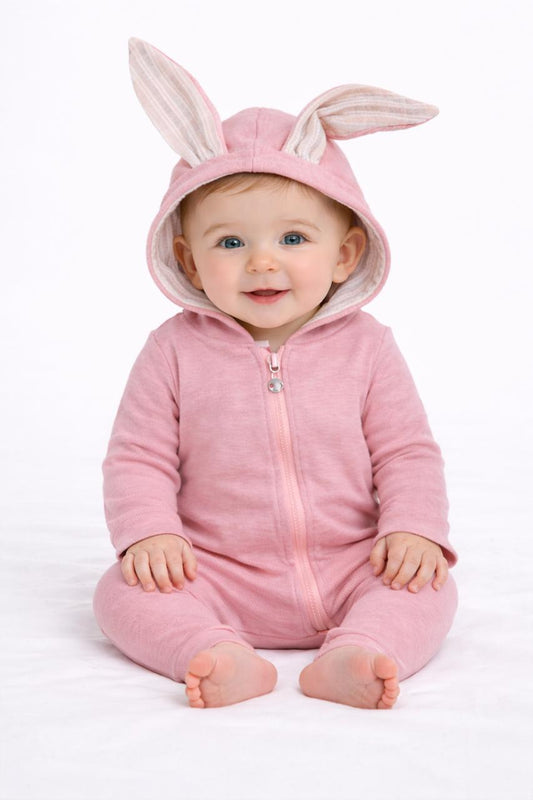 Bunny Hug Cotton Zipper Onesie