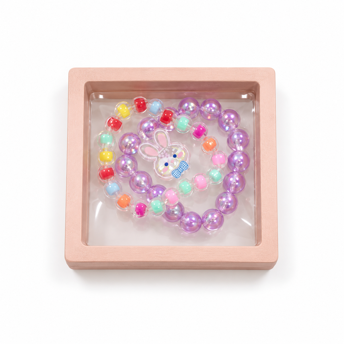 Kids’ Beaded Bracelet Gift Set – Character & Pearl Styles