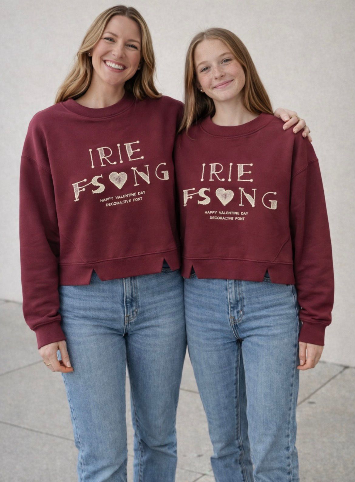 Sweetheart Script Cotton Sweatshirt