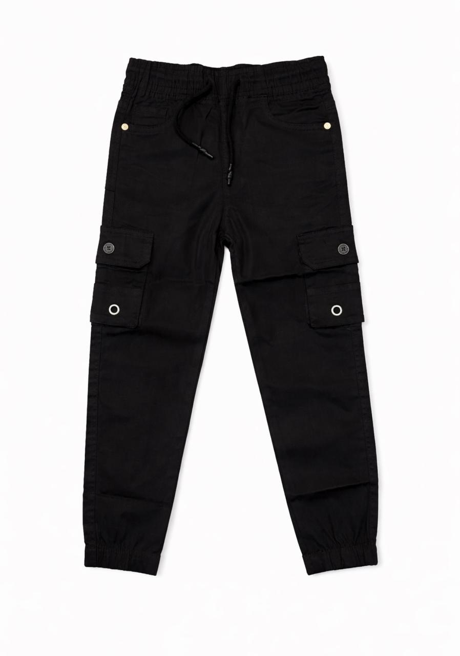Black Cargo Jogger Pants (Toddler Boy)