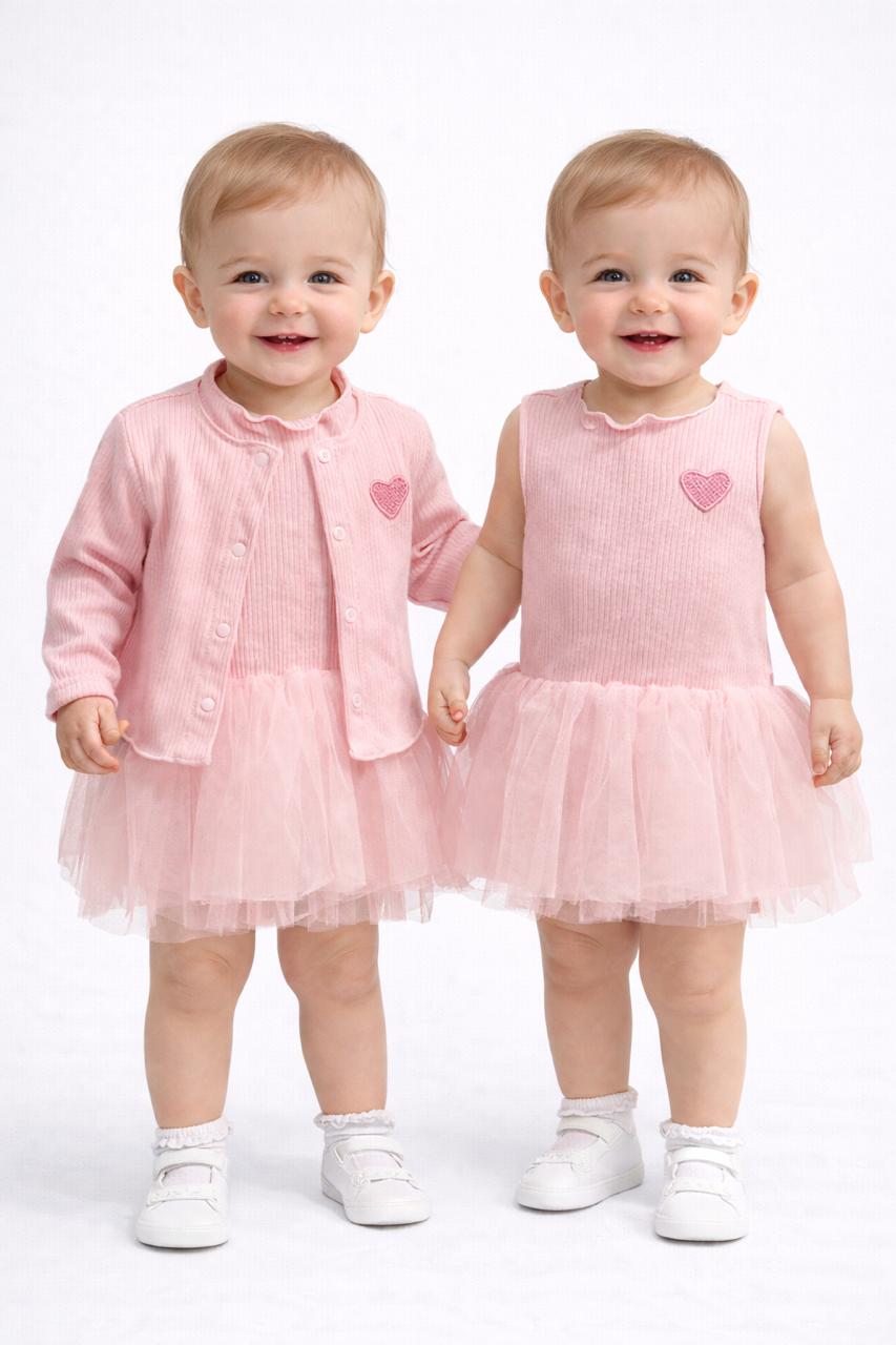 Blush Heart Tulle Baby 2-Piece Set 💗