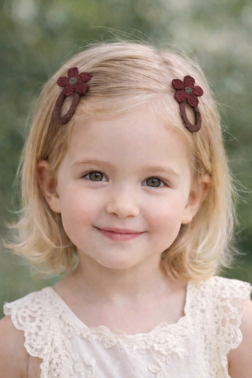 Kids Floral Hair Clips – Soft Flower Snap Clips for Girls