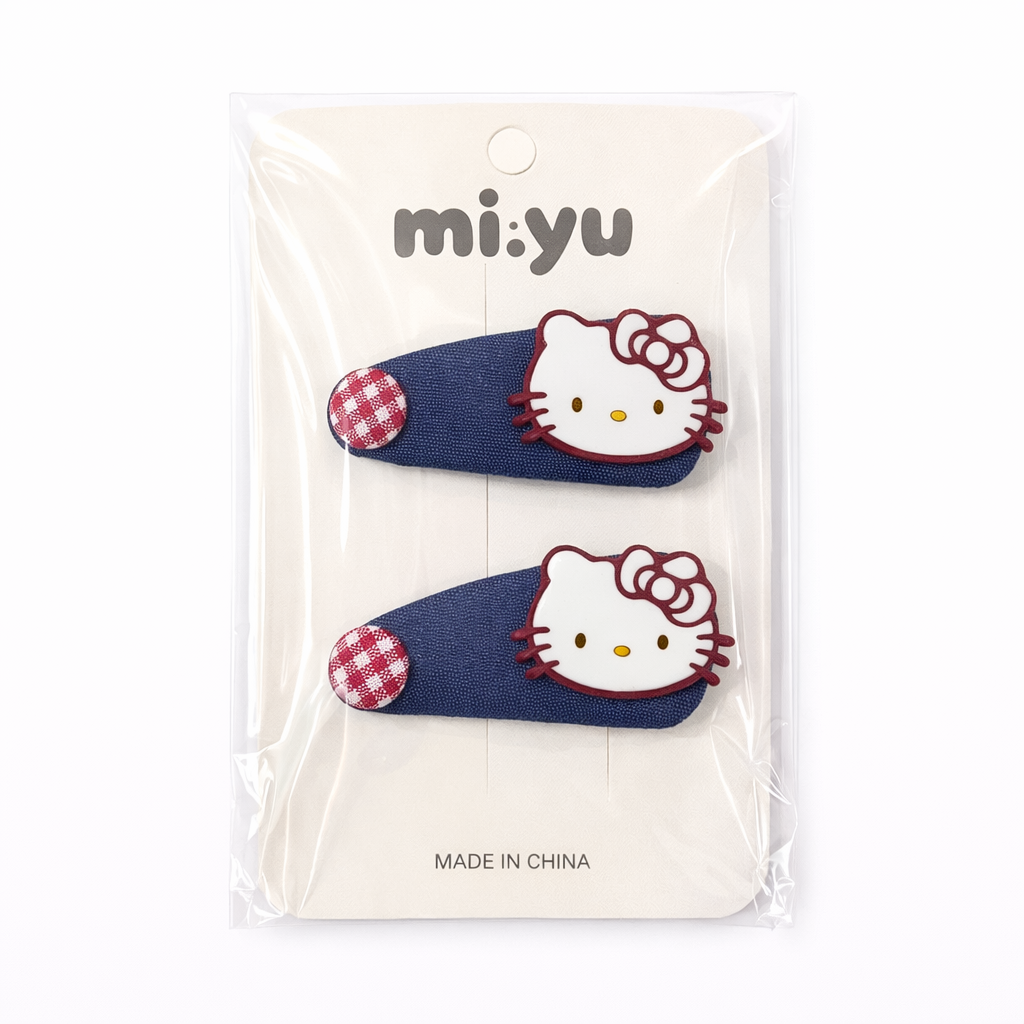 Kids Handmade Snap Hair Clips – Cute Pattern Set (2 Clips)