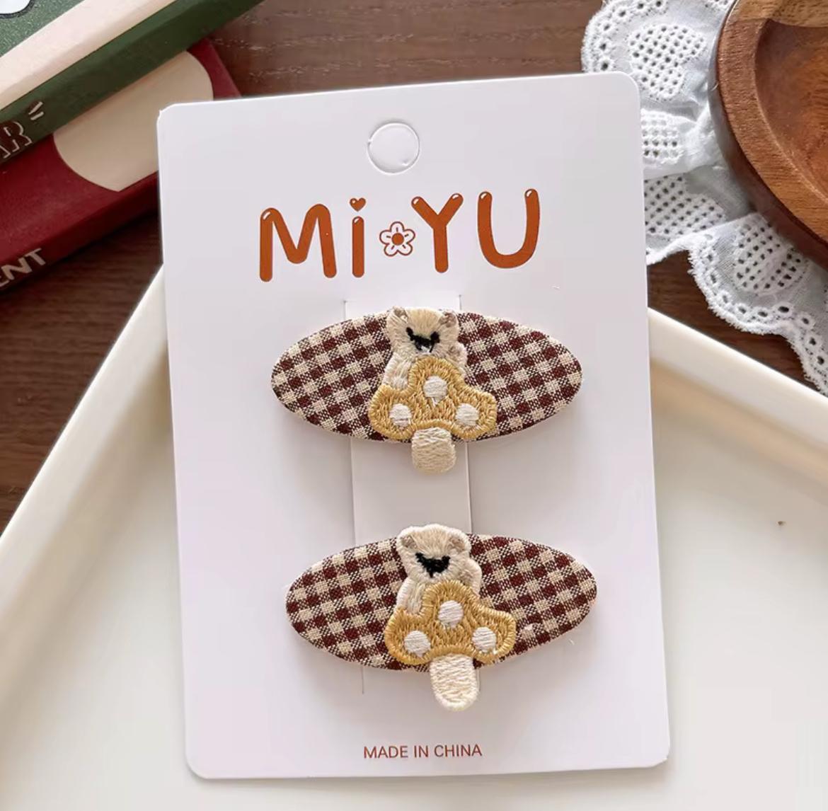 Kids’ 2-Piece Hair Clip Set – Flowers, Bears & Bows