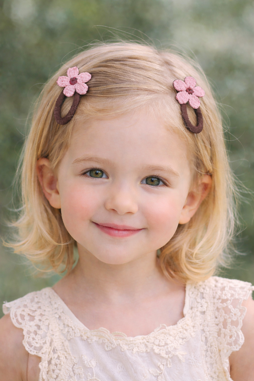Kids Floral Hair Clips – Soft Flower Snap Clips for Girls