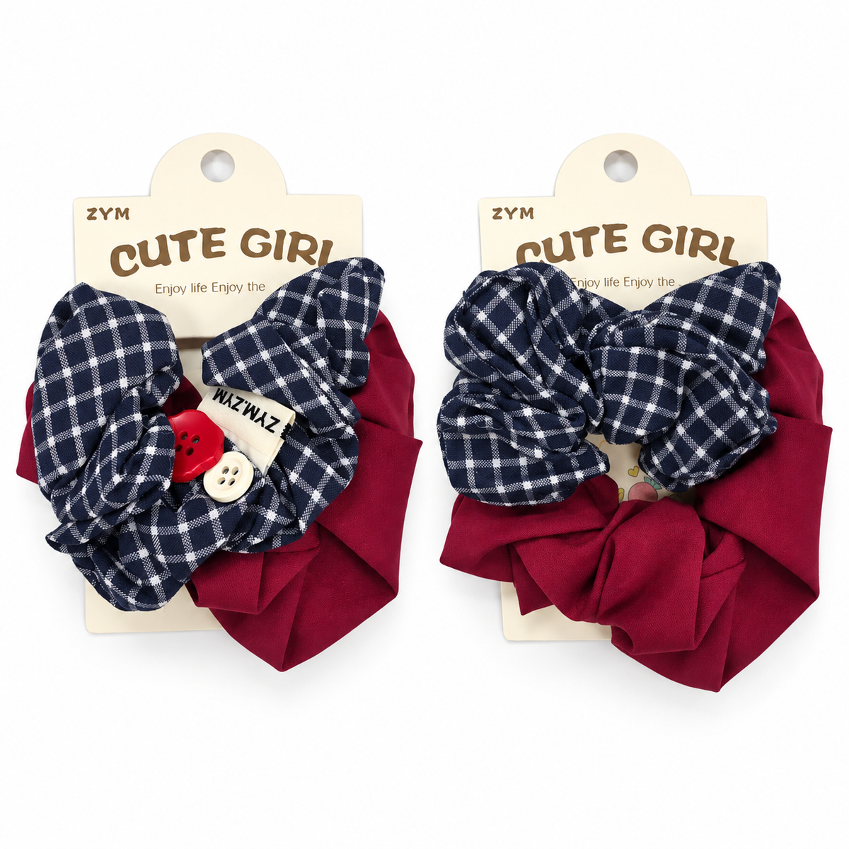 Girls’ 2-Piece Fabric Bow Headband Set