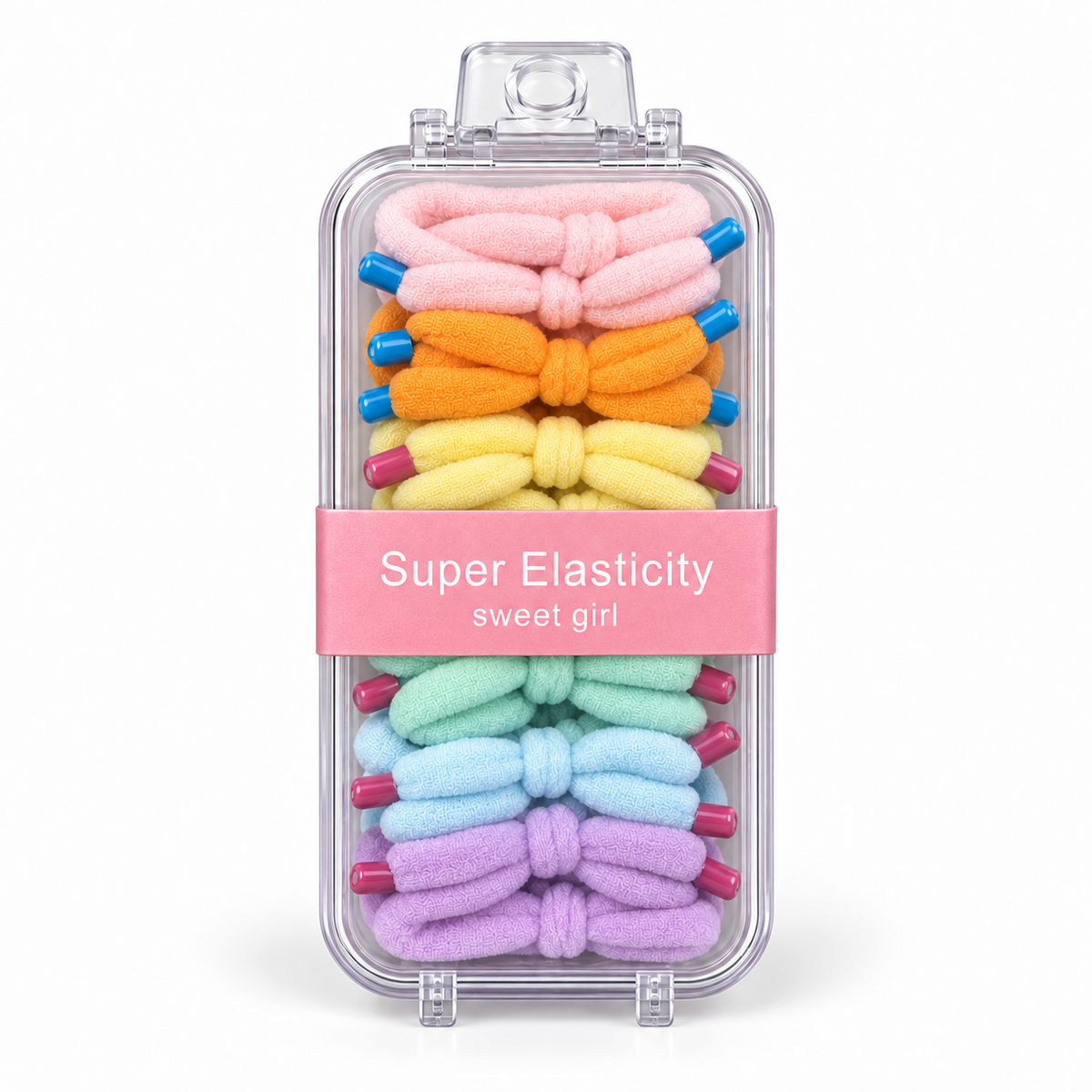 Baby & Girls’ Soft Fabric Hair Elastics with Storage Case