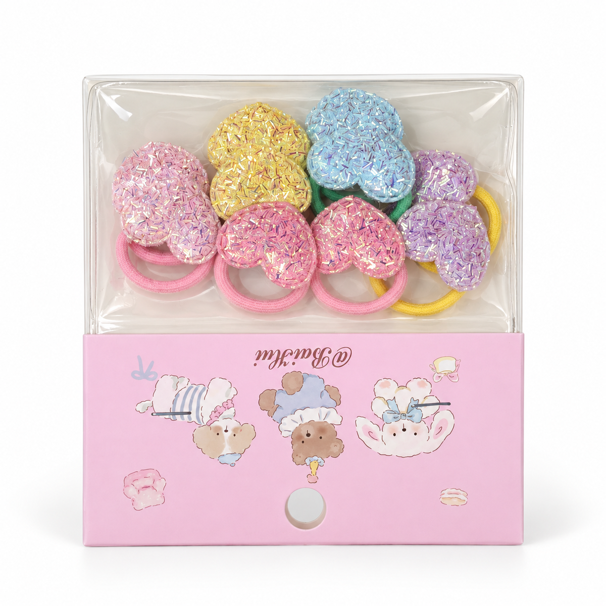 Baby & Toddler Pastel Glitter Hair Ties & Clips – Individual Packs or Matching Bundle