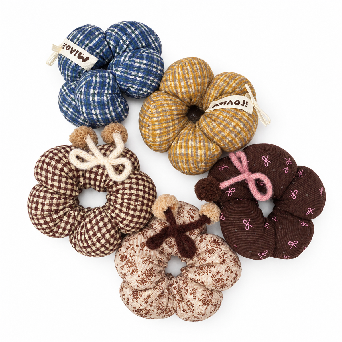 Girls’ Padded Fabric Hair Band – Plaid & Character Styles
