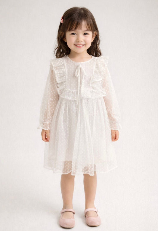 Snow Princess Ruffle Dress