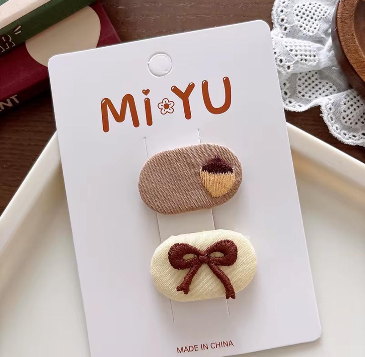 Kids’ 2-Piece Hair Clip Set – Flowers, Bears & Bows